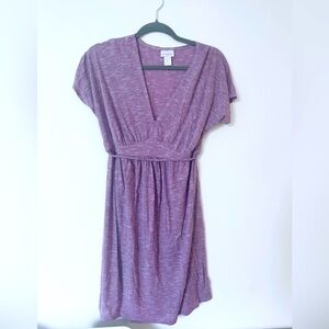 Motherhood Maternity purple strip Dress top size small
